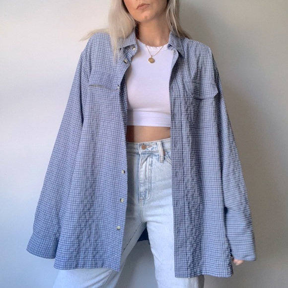 L.L. Bean Tops - L.L. BEAN | Oversized Cotton Textured Button Down